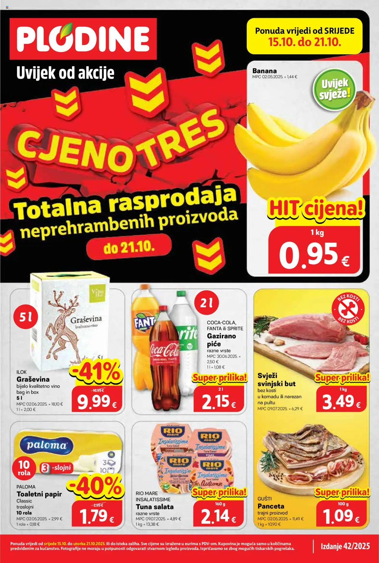 Plodine aktualni Katalog vrijedi od 15.10.2025 - tjedna akcija broj stranice 1