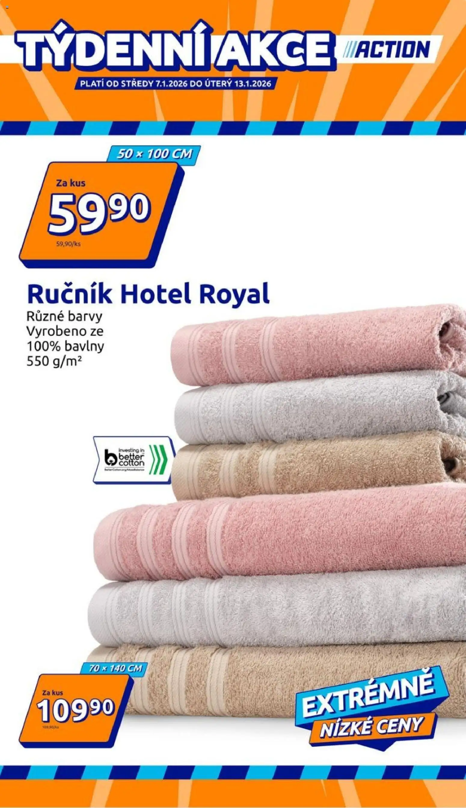 Náhled nabídky: Action Leták platný od 07.01.2026 - Barvy, Ručník