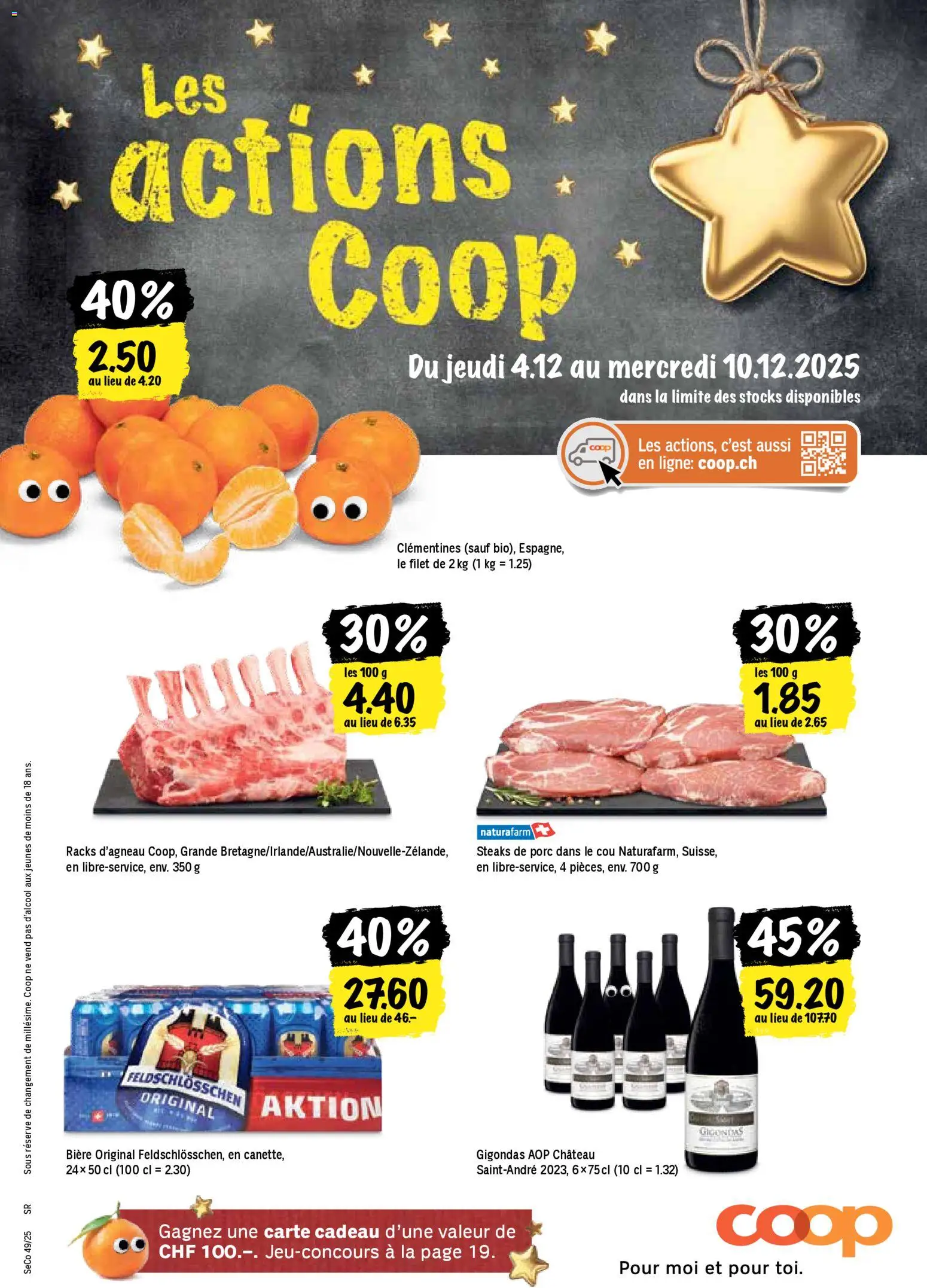 Vorschau des Merkblatts Les actions de la semaine vom Shop Coop gültig von 04.12.2025 bis 10.12.2025