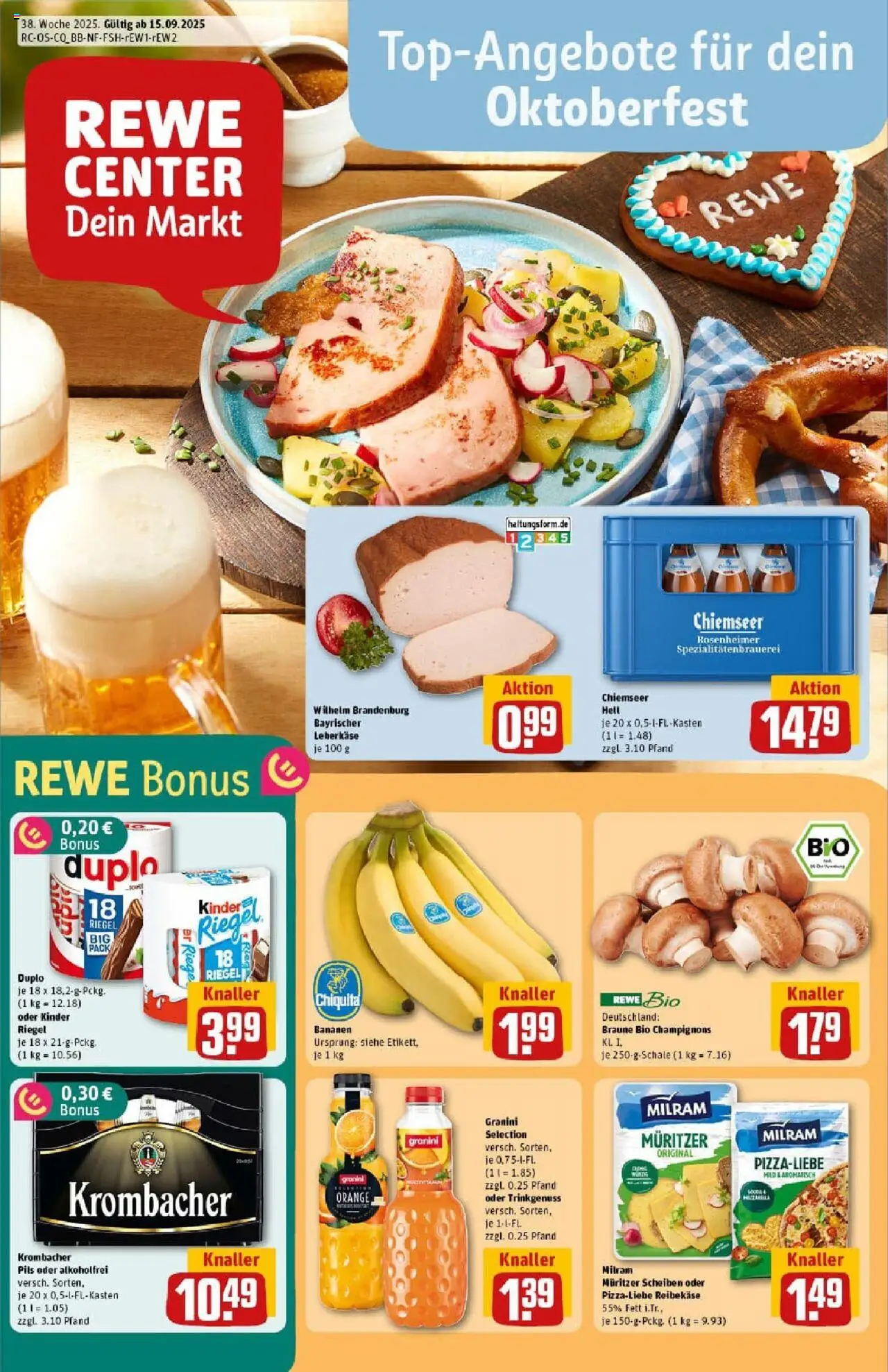 REWE Prospekt ab 14.09.2025 nächste Woche - Prospekt Weimar / Schöndorf	