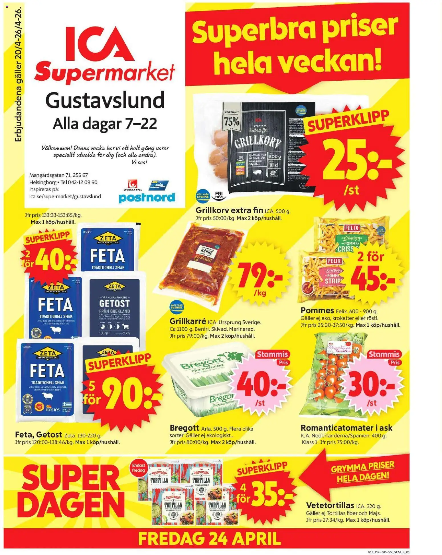 Förhandsgranska reklamblad Helsingborg från butik ICA Supermarket gäller från 20/04/2026