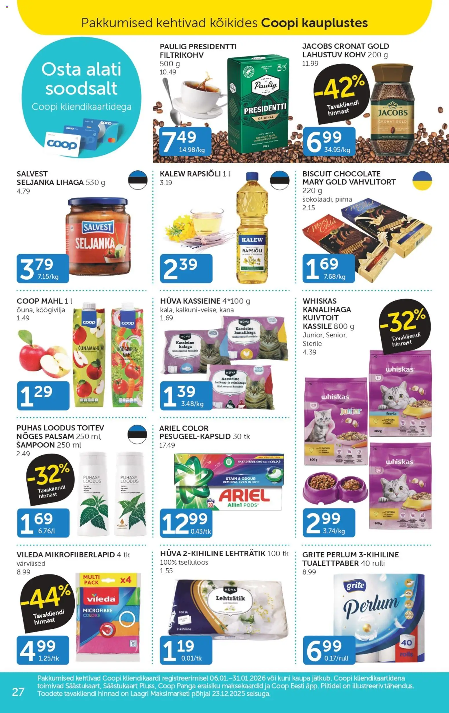 Coop kliendilehe eelvaade alates 2026.01.13