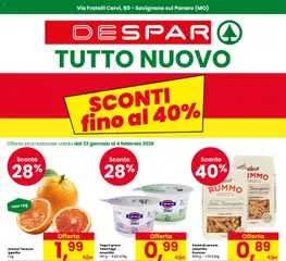 Anteprima dell'opuscolo Volantino Savignano dal negozio Despar valido da 22/01/2026