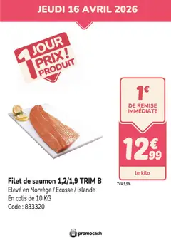 Prévisualisation de Promocash PROMO saumon du magasin Promocash formulaire valide 16/04/2026