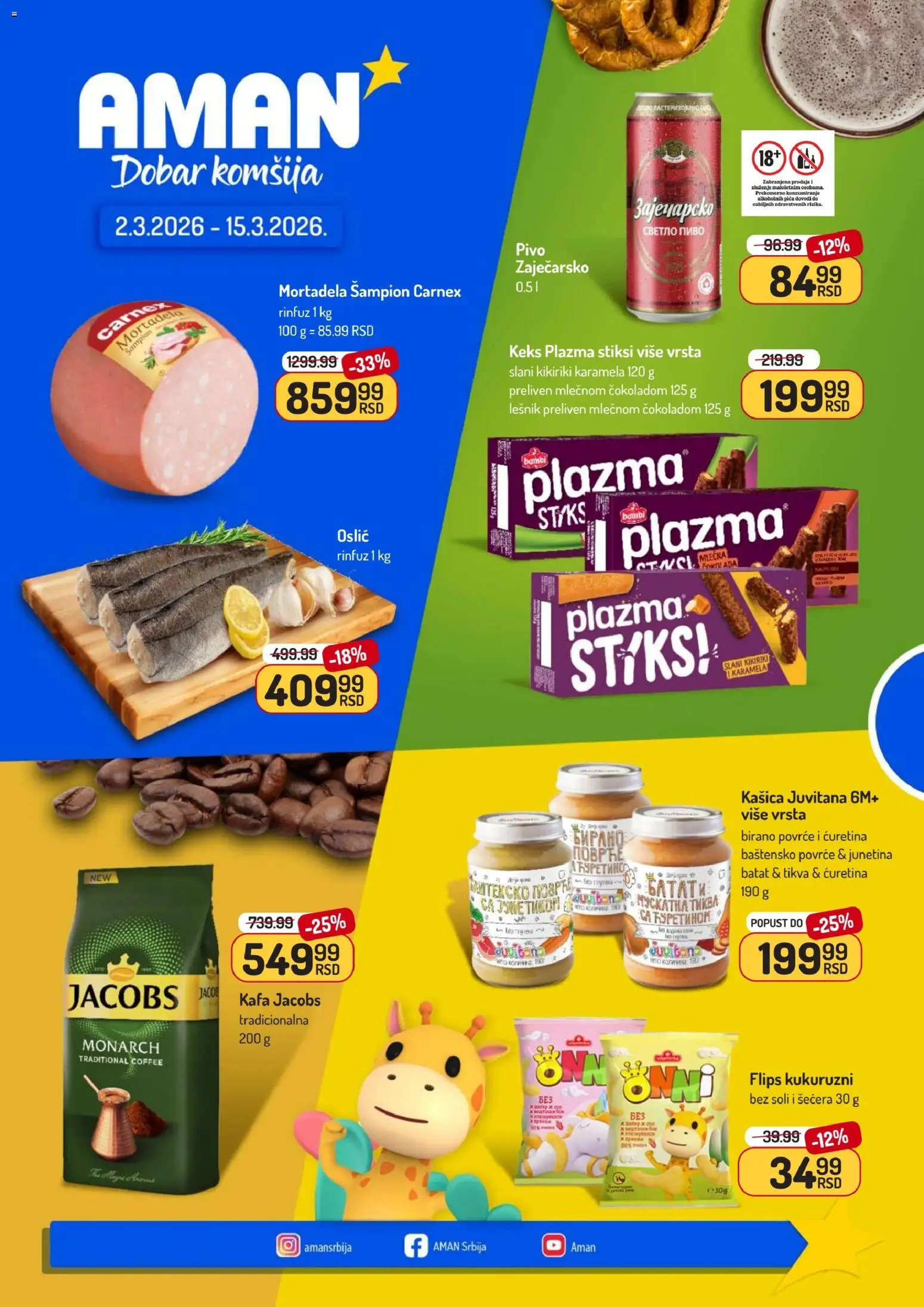 Pregled Aman kataloga - važi od 02.03.2026