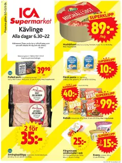 Förhandsgranska reklamblad Kävlinge från butik ICA Supermarket gäller från 05/01/2026
