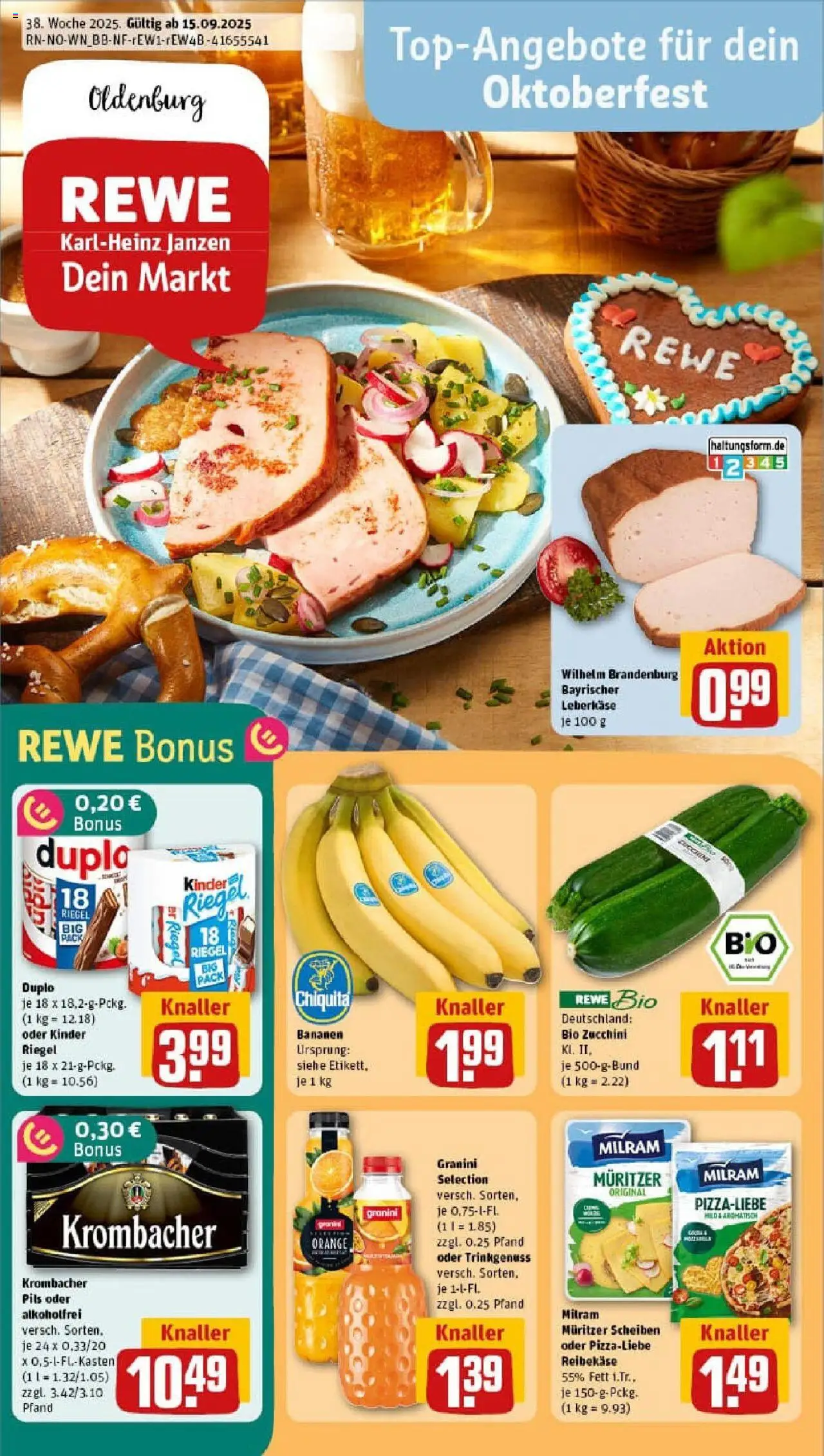 REWE Prospekt ab 14.09.2025 nächste Woche - Prospekt Oldenburg / Donnerschwee	