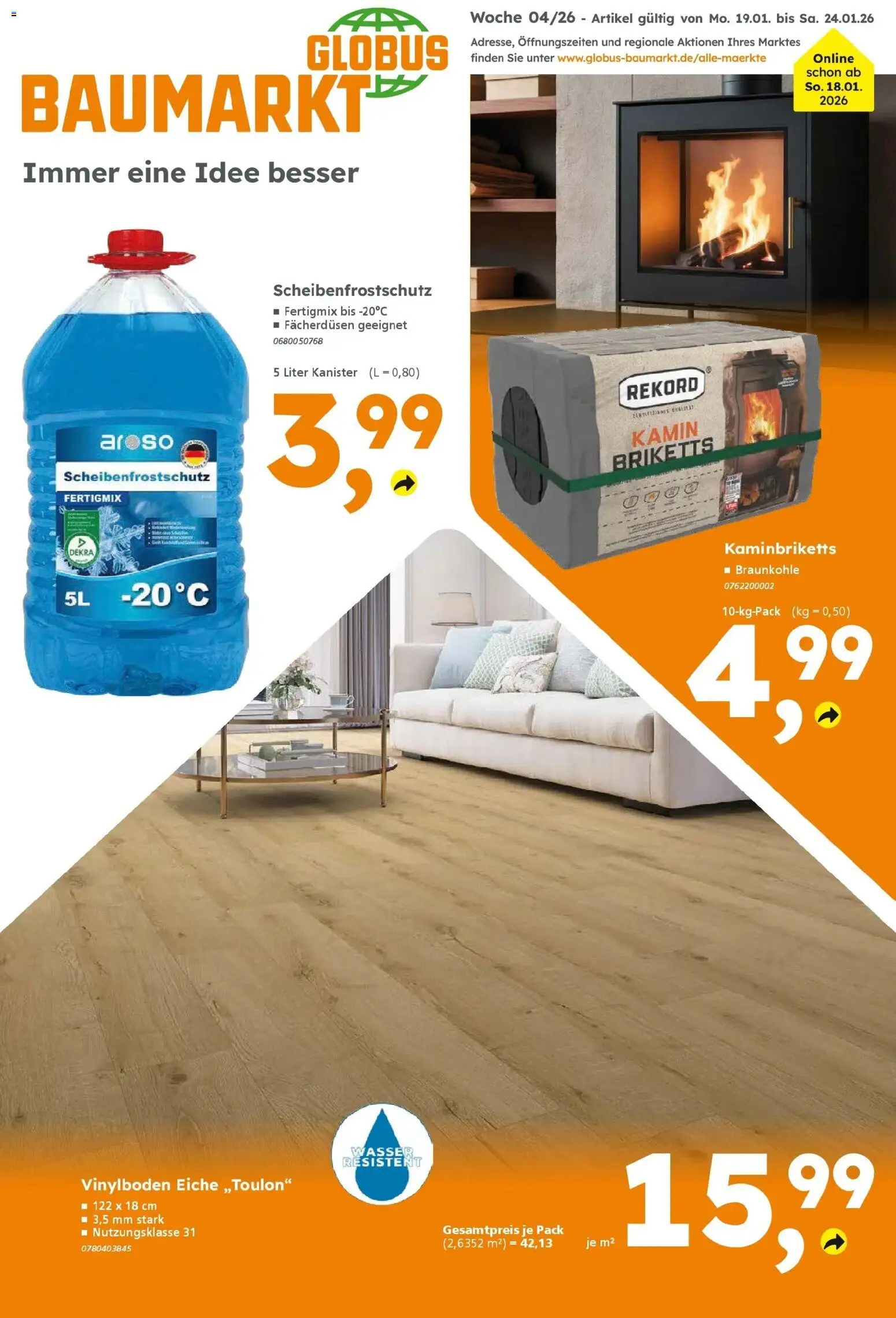 Vorschau von dem Prospekt des Geschäftes Globus Baumarkt, gültig ab dem 19.01.2026