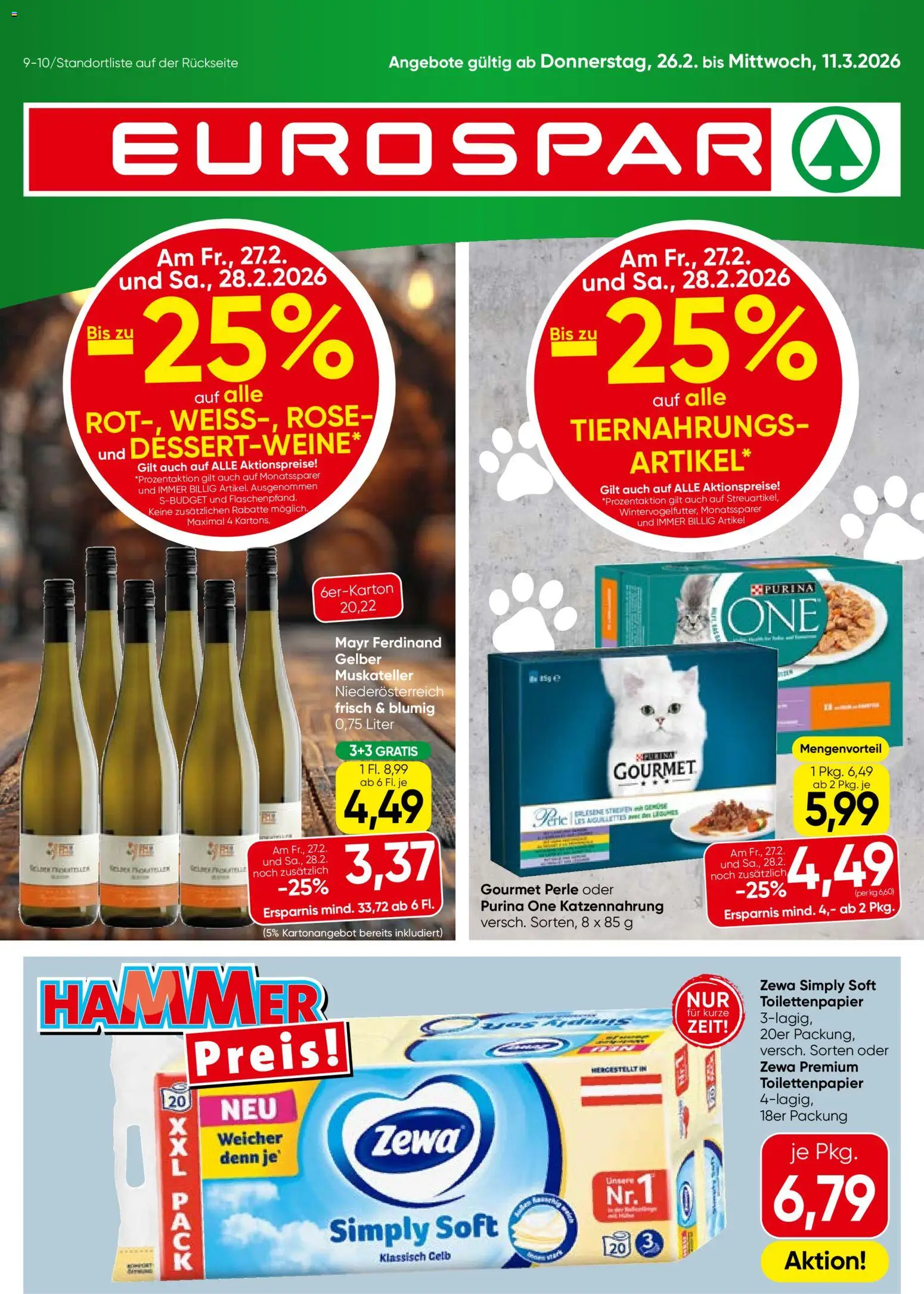 Vorschau der Angebote: Eurospar Flugblatt gültig ab 26.02.2026
