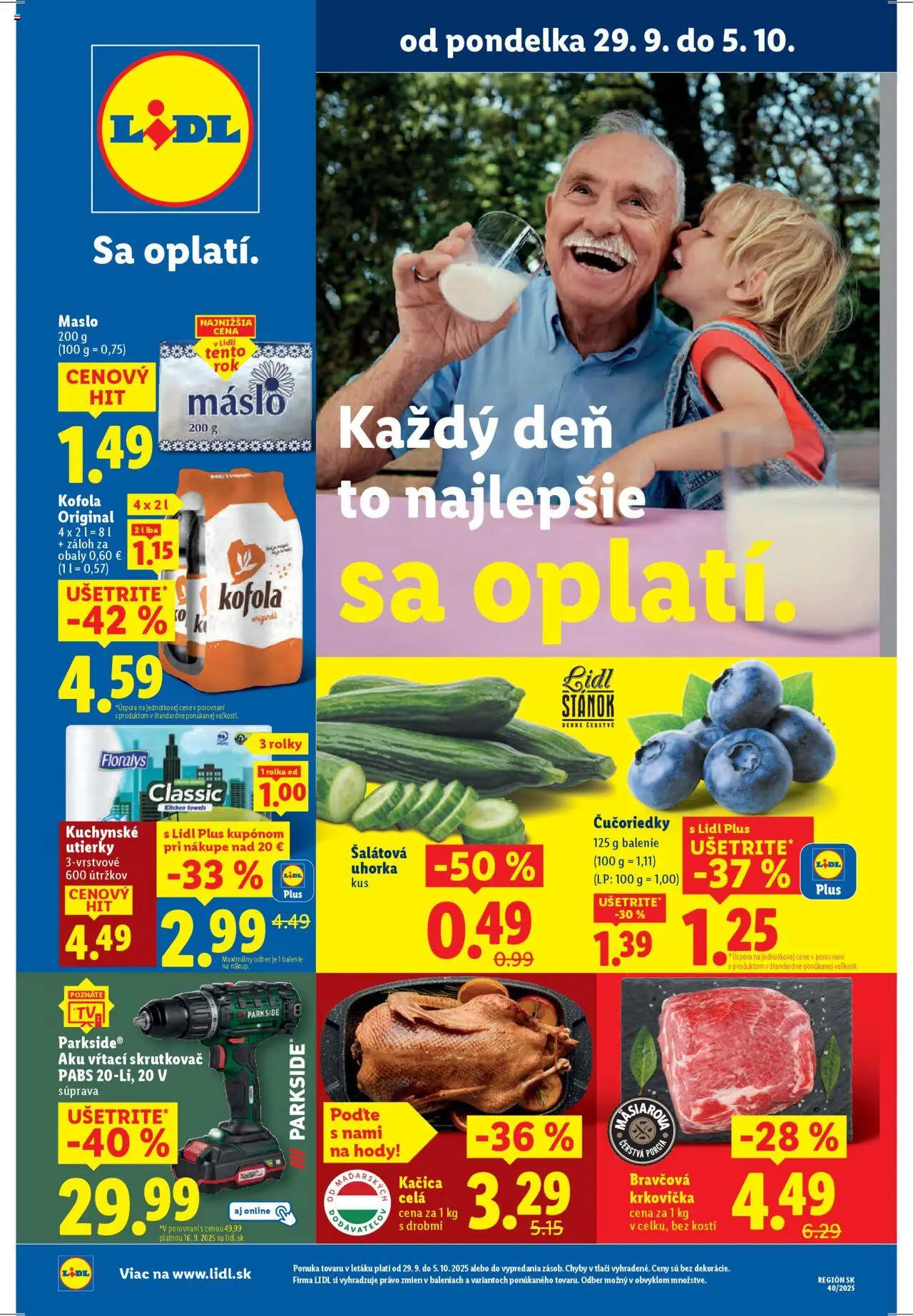 Nový LIDL leták od 29.09.2025 > Akčná ponuka online