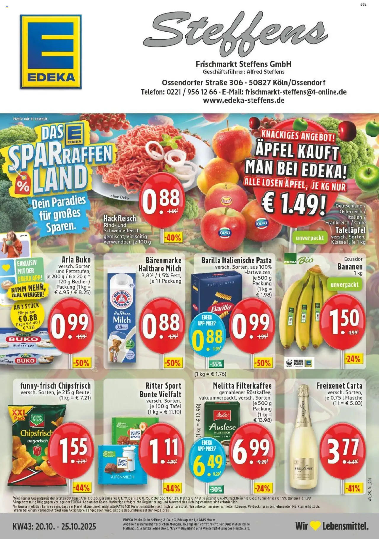 EDEKA Prospekt ab 19.10.2025 - Prospekt Koeln -Ossendorf Online