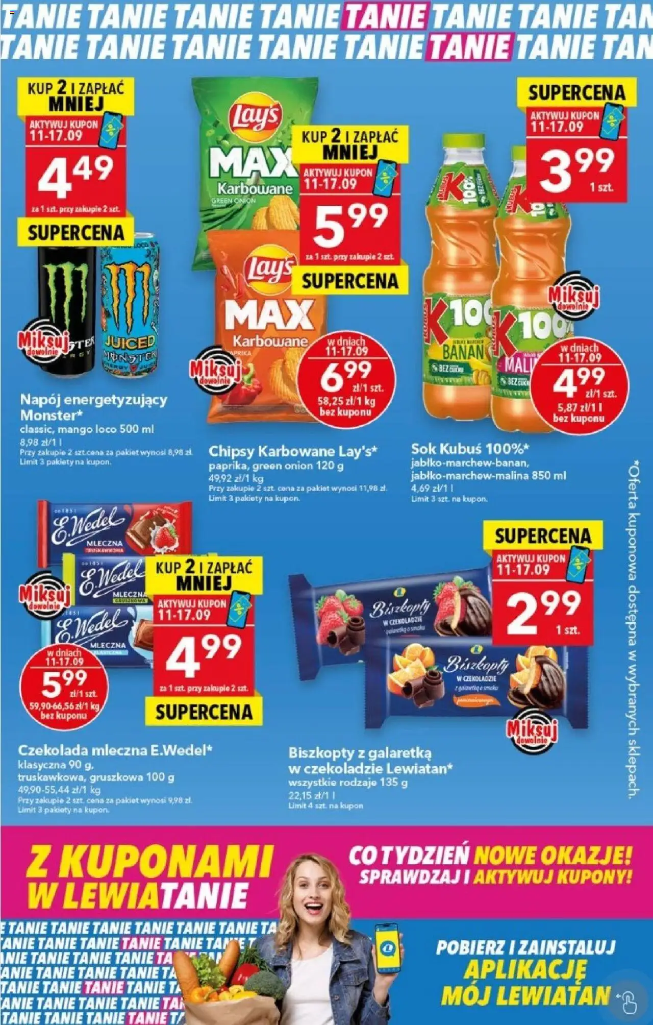 Lewiatan gazetka od 11.09.2025 - Promocje "Z Kuponami w Lewiatanie" - Numer strony 1