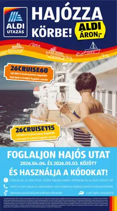 Aldi - Aldi Utazás katalógus megtekintése, amely érvényes 2026.04.30.-től
