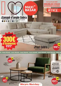 Prévisualisation de Catalogue mobilier du magasin Maxi Bazar formulaire valide 06/08/2025