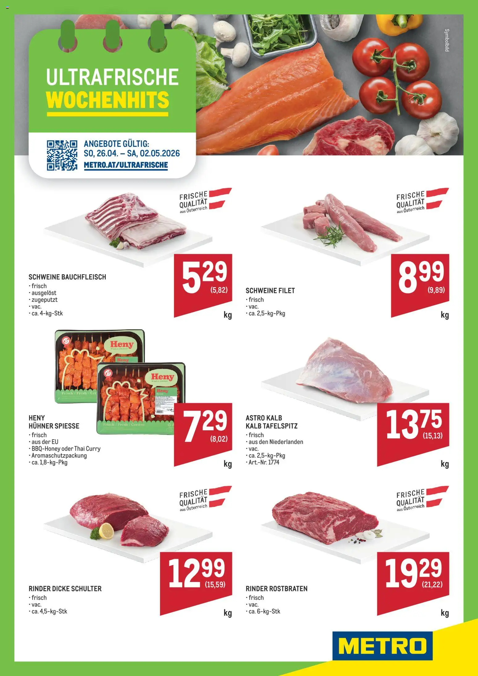 Vorschau der Angebote: Metro Metro angebote Angebote Wochenhits gültig ab 26.04.2026