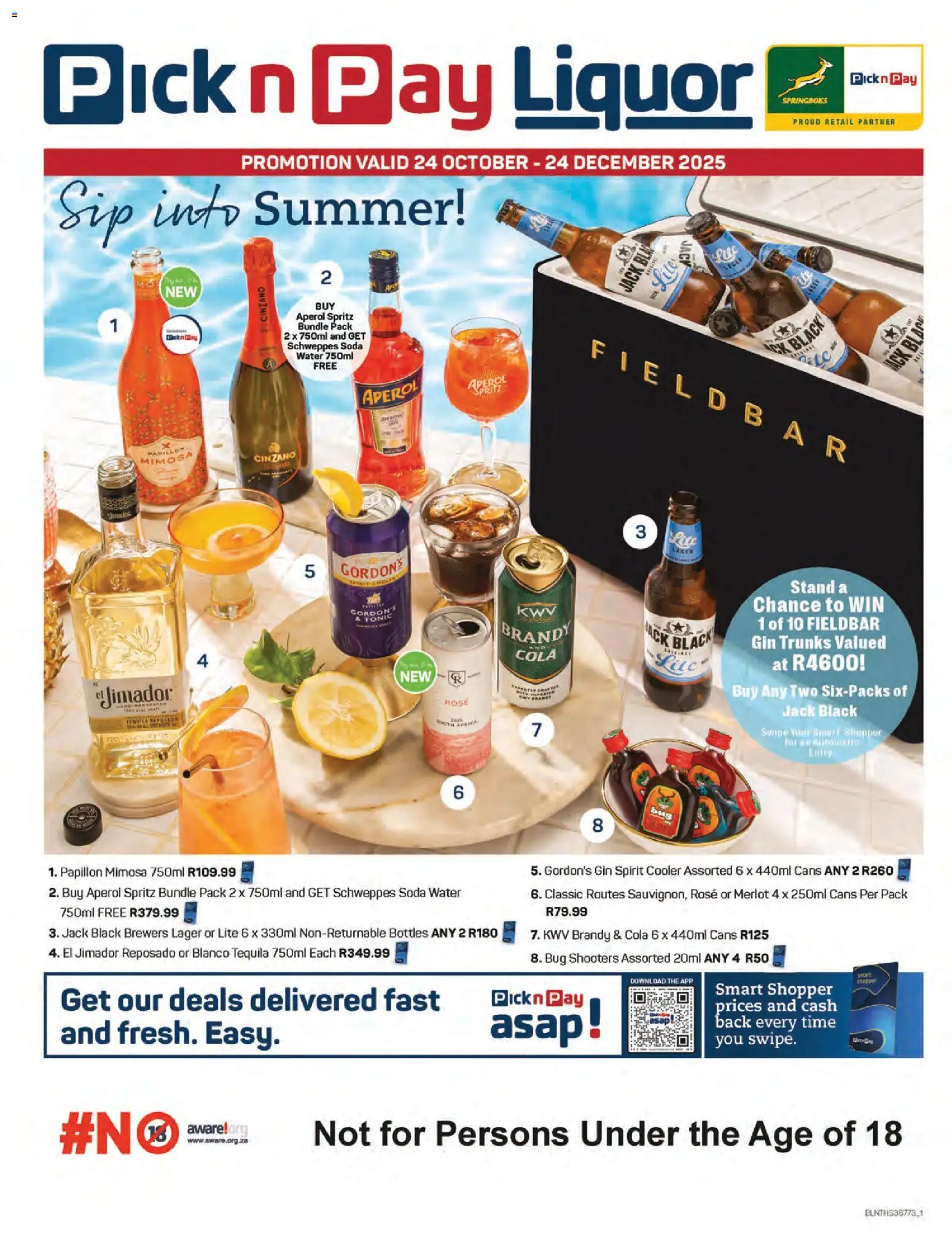Pick n Pay Summer Liquor Specials from 24/10 - 24/12/2025 > Promotions