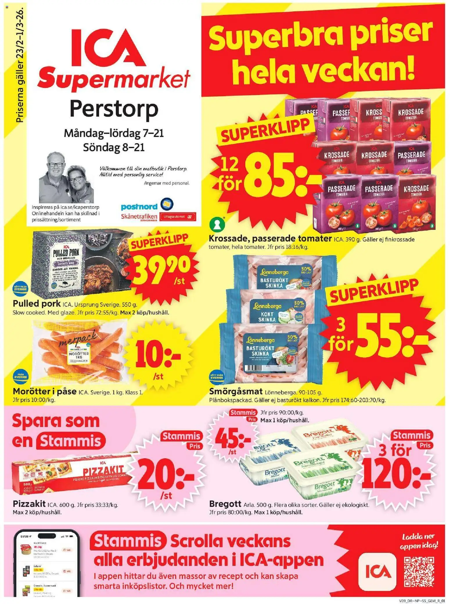 Förhandsgranska reklamblad Perstorp från butik ICA Supermarket gäller från 23/02/2026