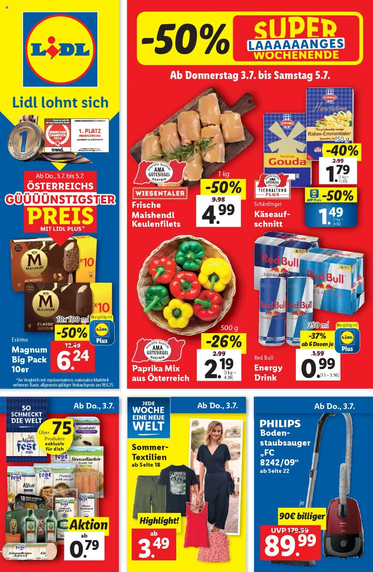  LIDL Flugblatt ab 03.07.2025 - Angebote "Prospekt aktuell" - Seite 1