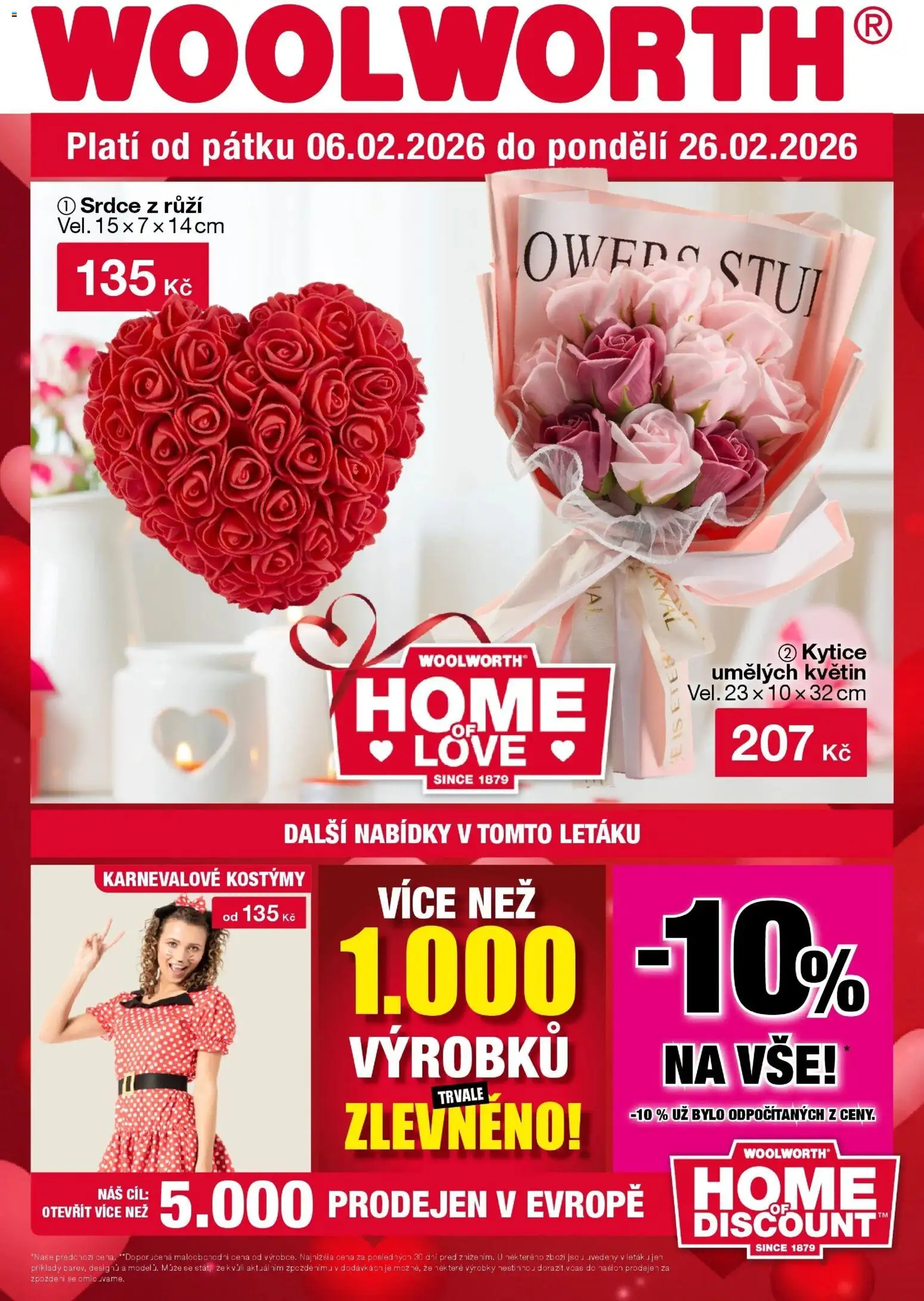 Náhled nabídky: Woolworth Leták platný od 06.02.2026 - Kytice, Kostýmy