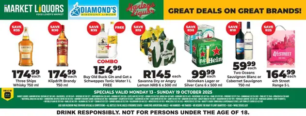 Preview of Diamond Discount Liquors flyer valid from 13/10/2025