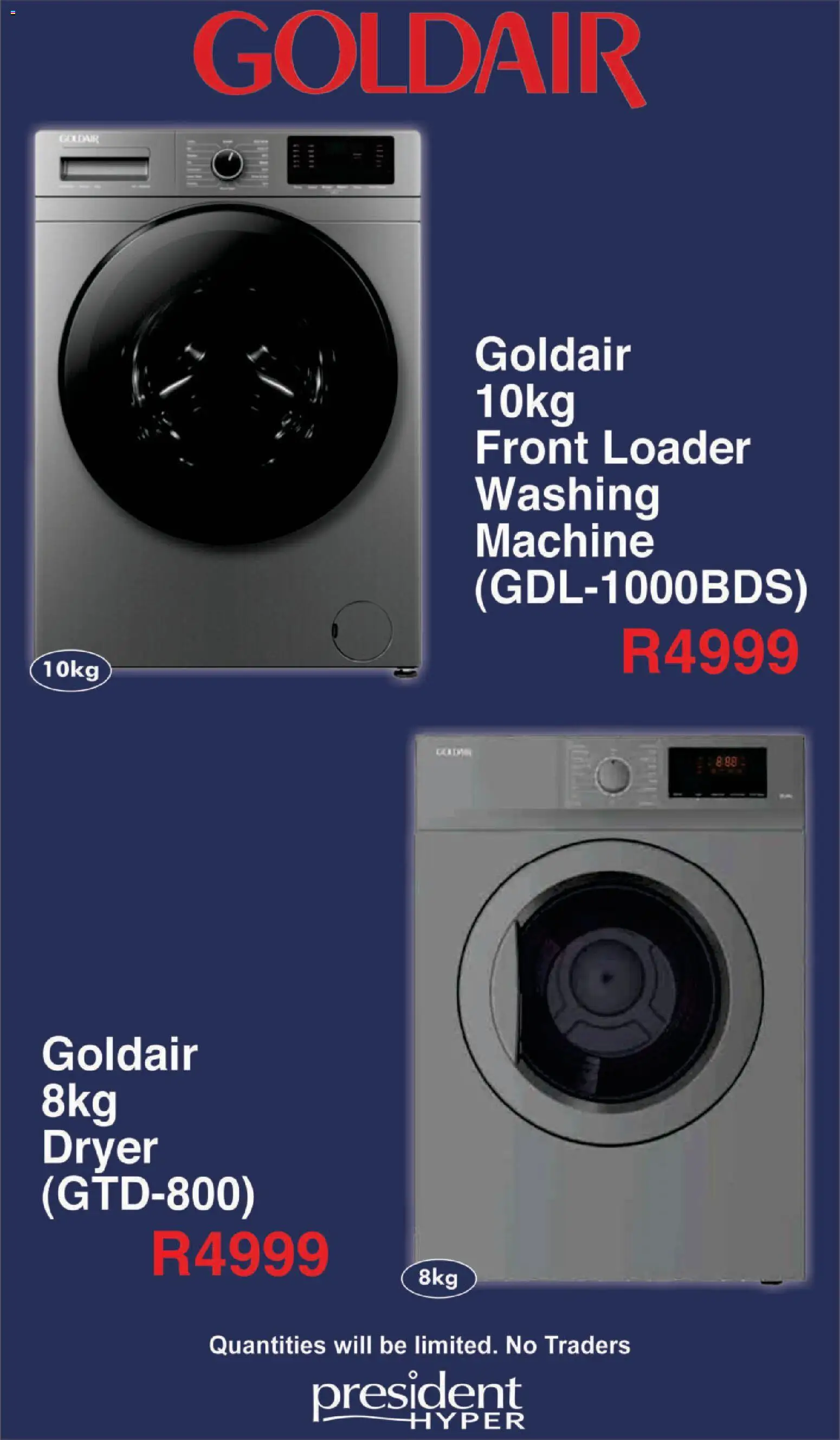 Preview of President Hyper flyer valid from 29/10/2025 - Washing machine, Dryer