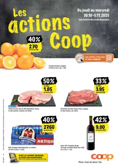 Vorschau des Merkblatts Les actions de la semaine vom Shop Coop gültig von 30.10.2025 bis 05.11.2025