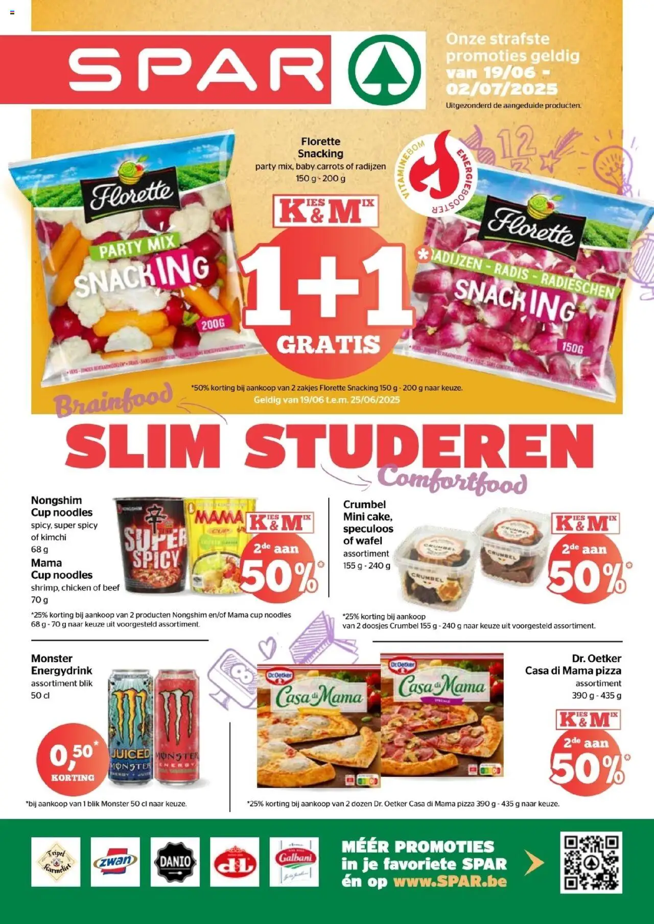 Spar shop Folder week 25- 26 geldig vanaf 19/06/2025 - Paginanummer 1 - Pizza, Monster, Kimchi
