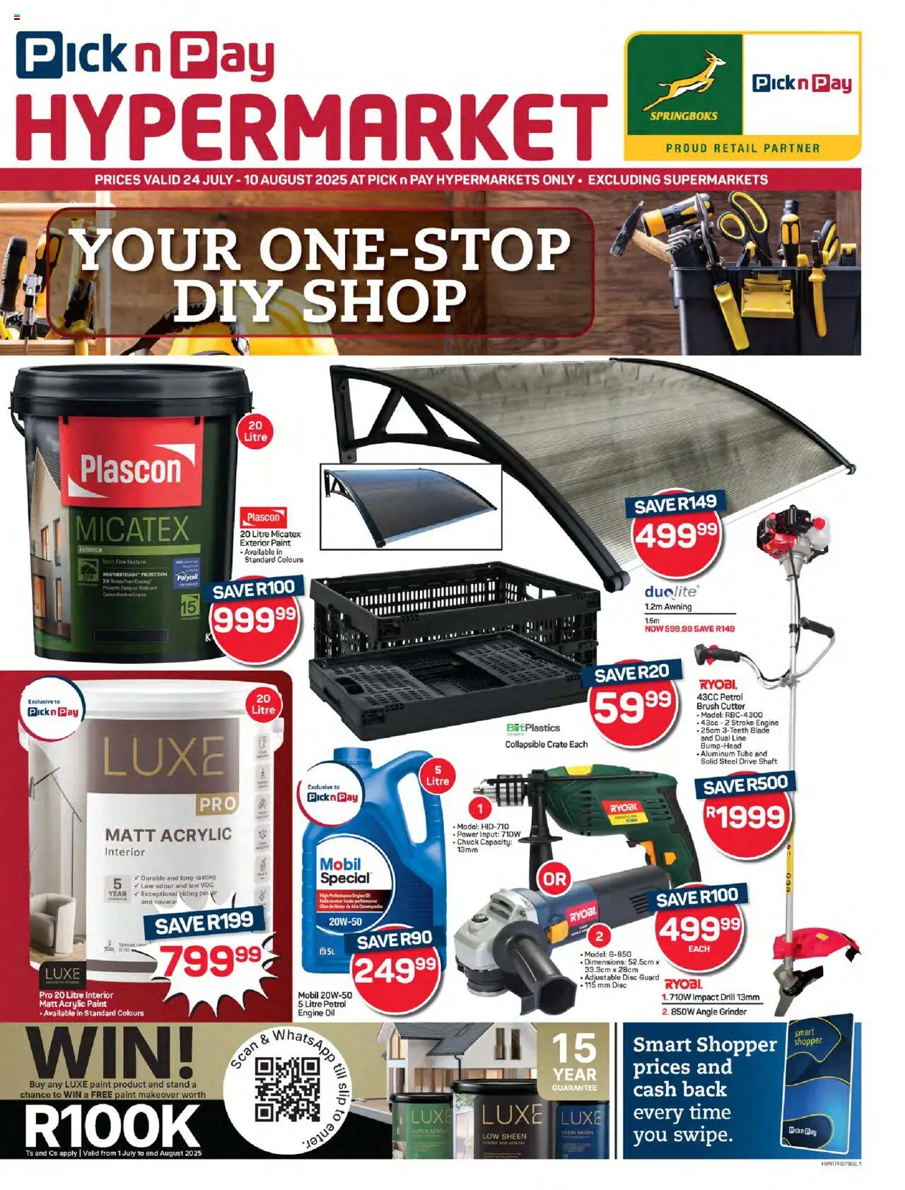 Pick n Pay Hyper DIY Specials from 24/07 - 10/08/2025 > Promotions