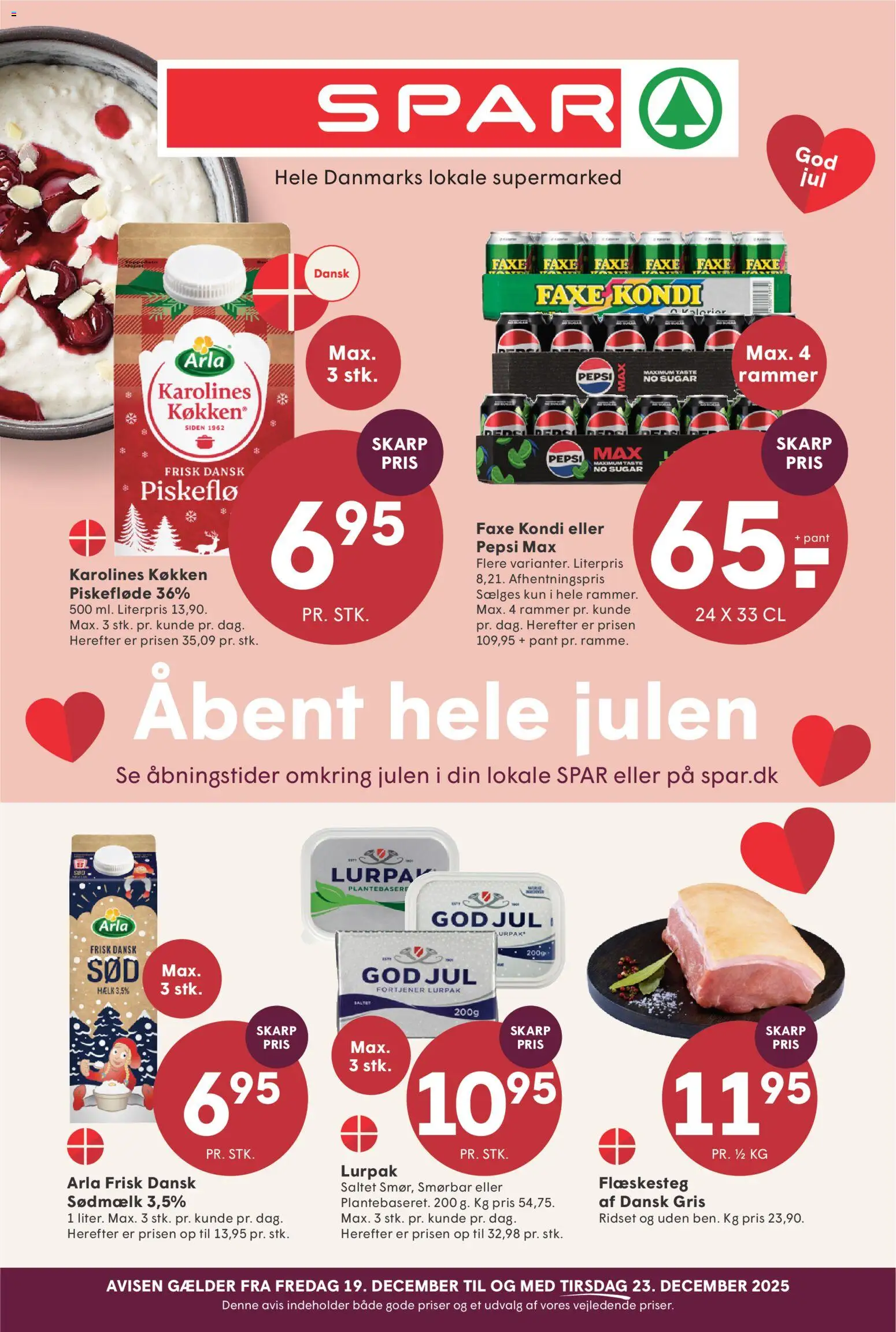 Eksempel på tilbudsavis Tilbudsavis fra butik Spar gyldig fra 19/12/2025