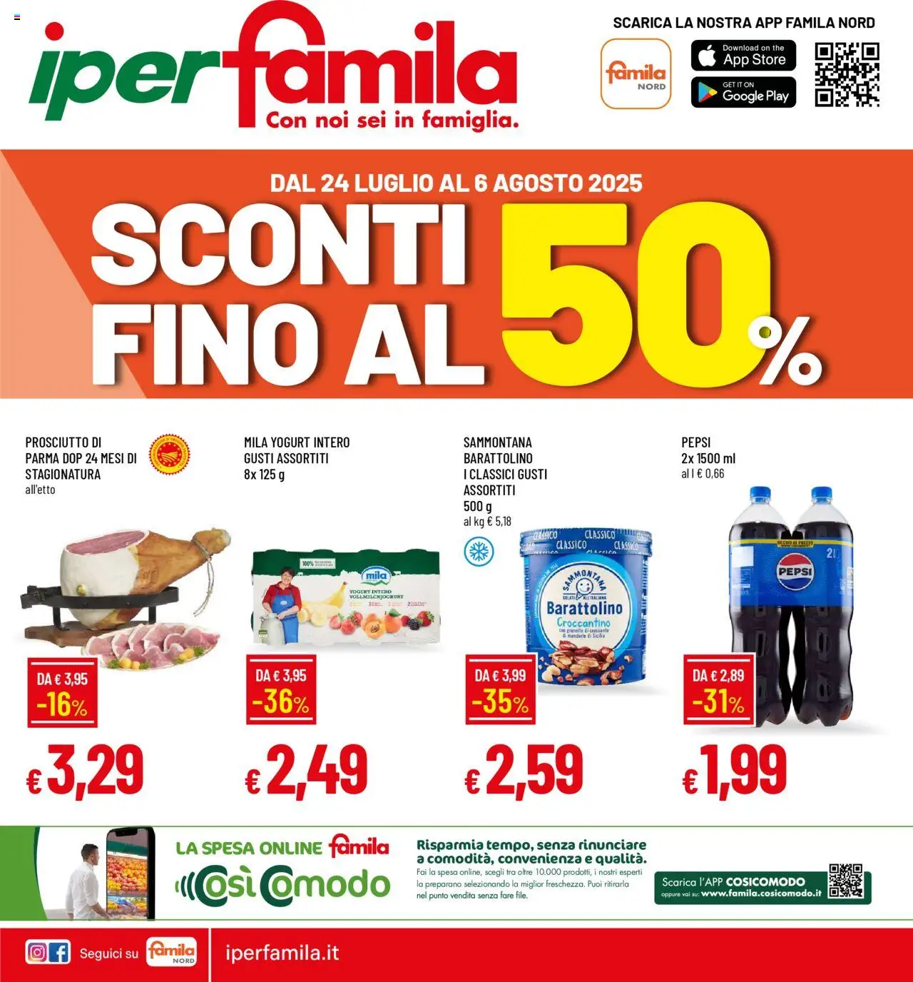 Volantino Famila valido da 24/07/2025 numero di pagina 1