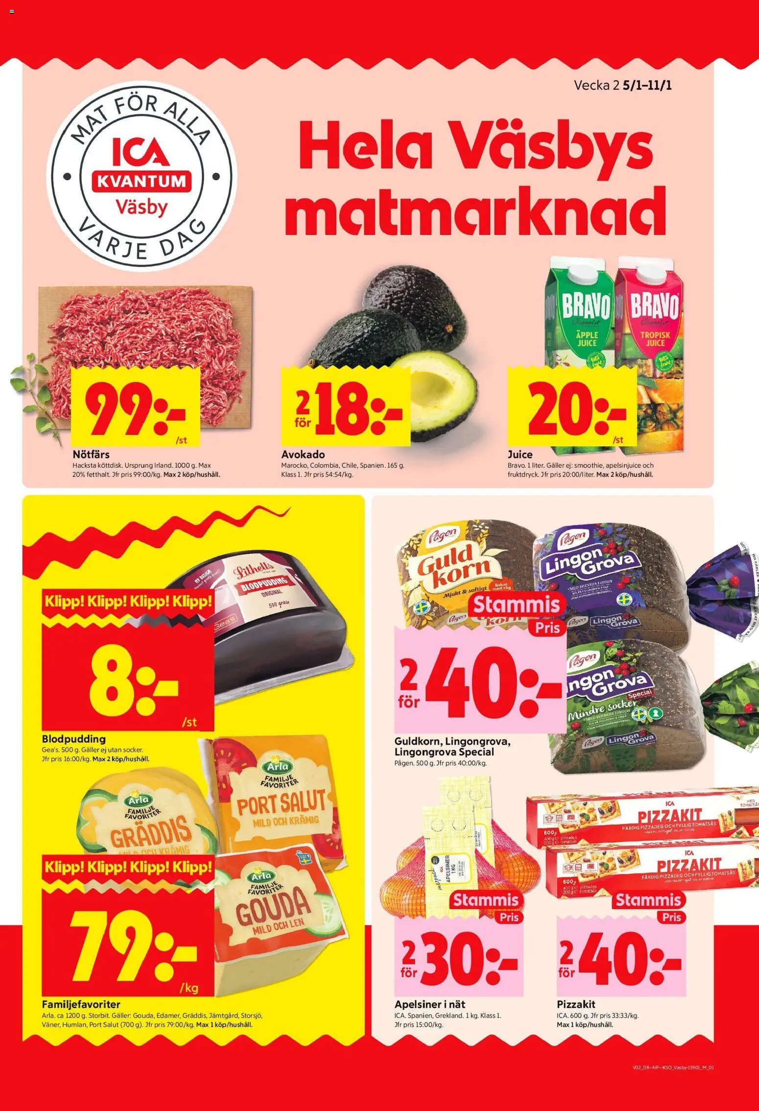 Förhandsgranska reklamblad Upplands Väsby från butik ICA Kvantum gäller från 05/01/2026