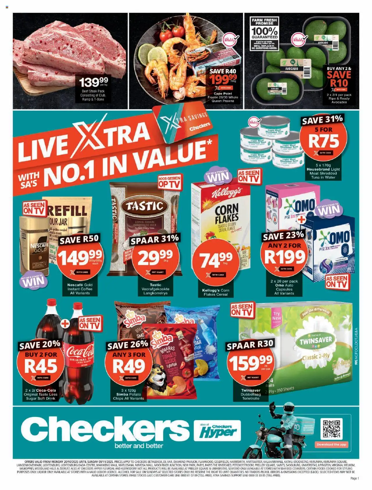 Checkers Northern Cape - October Month-End Promotion 20/10 - 09/11/2025 >> Catalogue