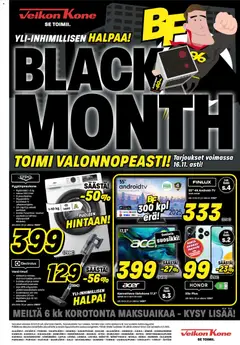 Kaupan Veikon Kone Black Friday esikatselu, voimassa 10/11/2025