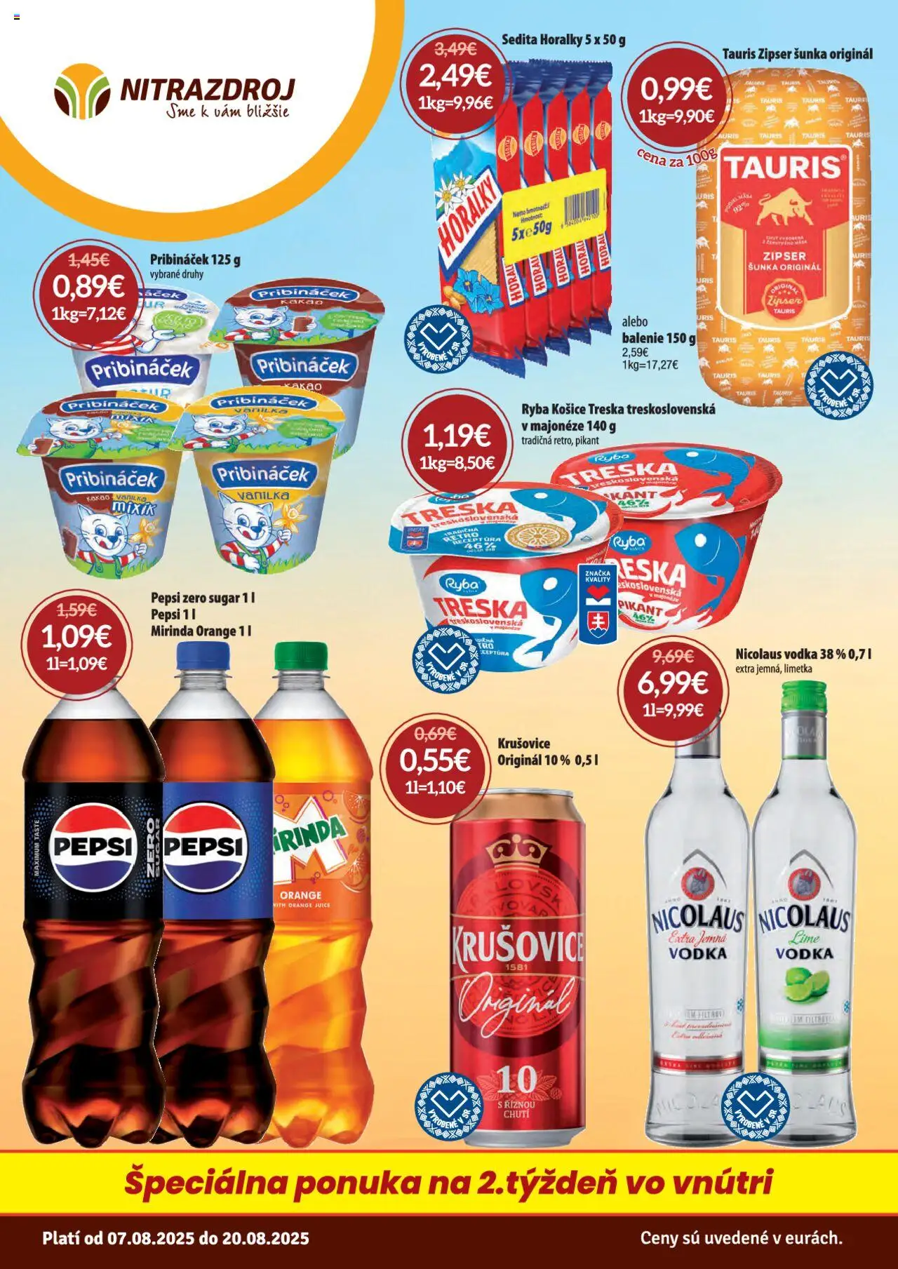 Nitrazdroj Leták (07.08. - 20.08.2025) - Akčná ponuka