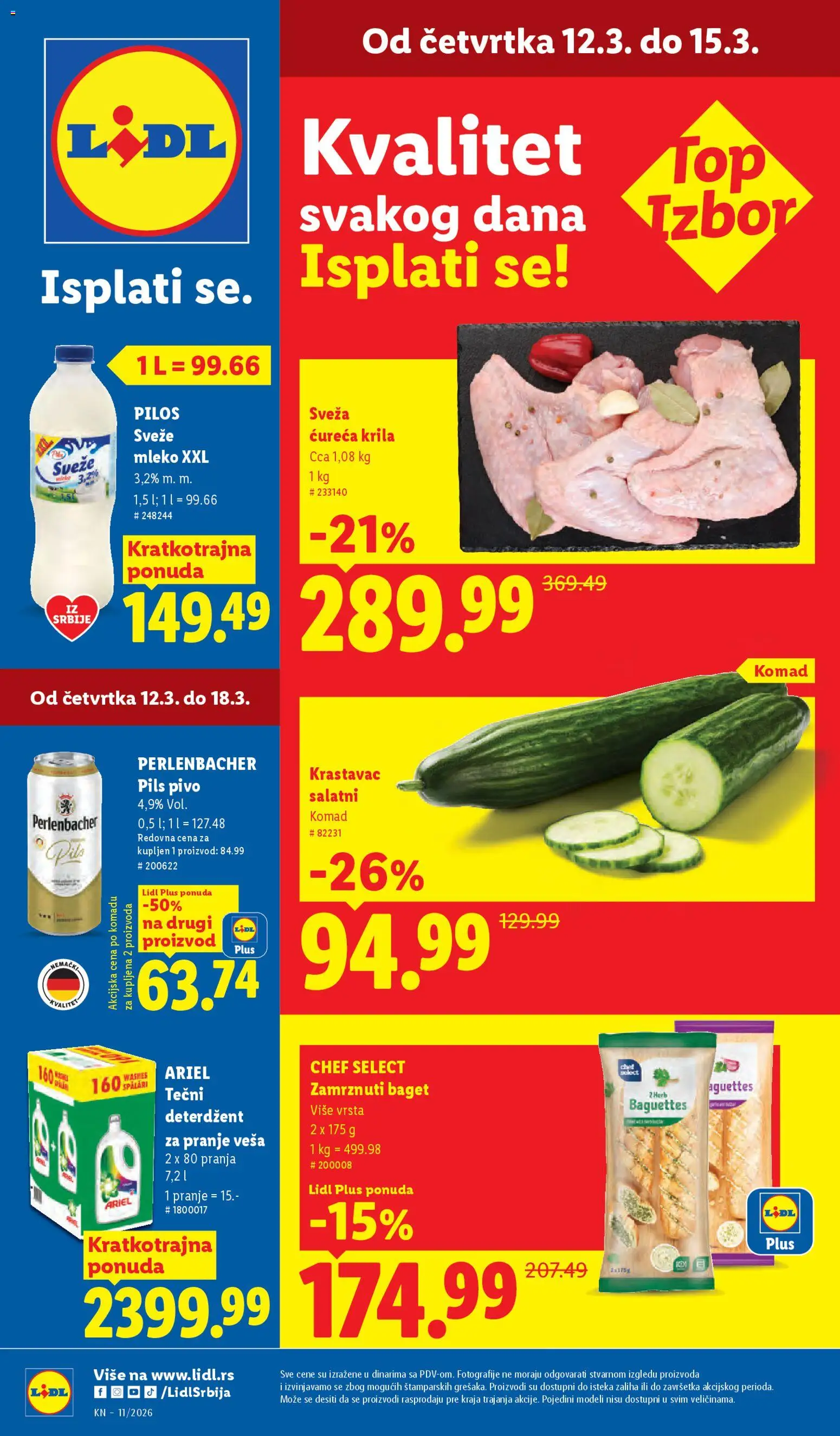 Pregled Lidl kataloga - važi od 12.03.2026