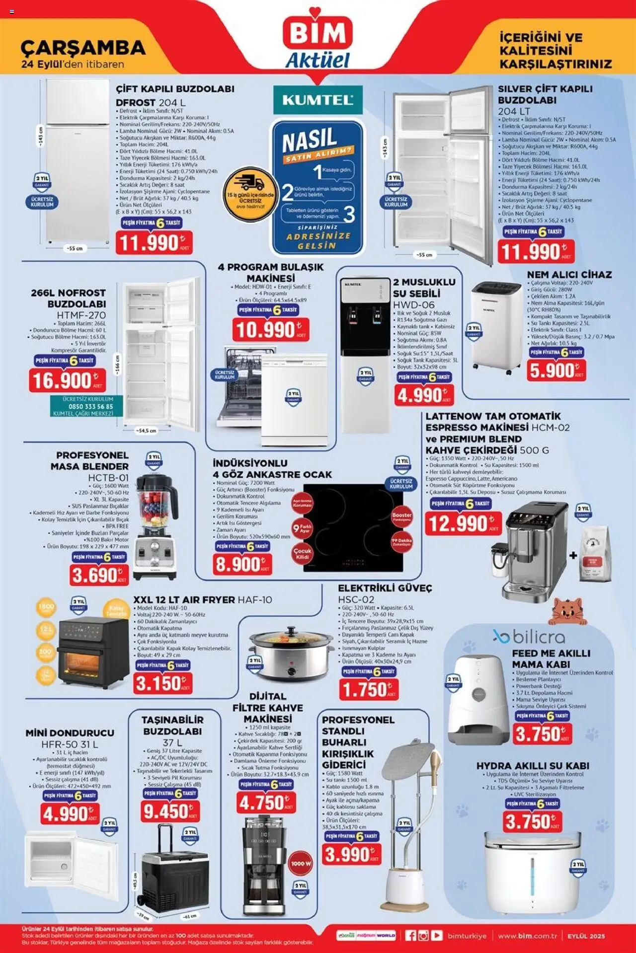 BİM Katalog bu hafta (24 Eylül 2025) - Aktüel Broşür - Sayfa numarası 1