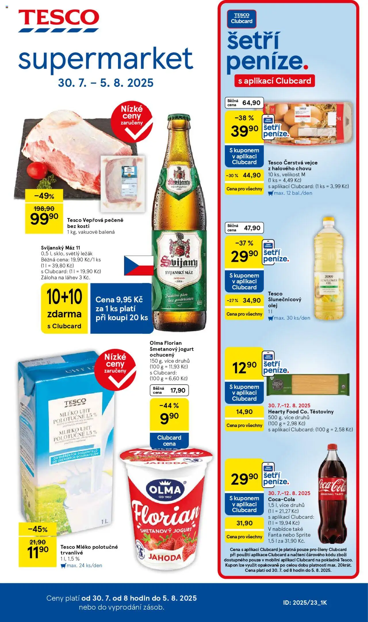  TESCO leták od 30.07.2025 - Akční "Supermarket" leták