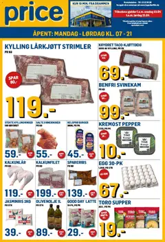 Forhåndsvis Price Lagerbutikk kundeavis fra butikk Price Lagerbutikk gyldig fra 22/04/2026
