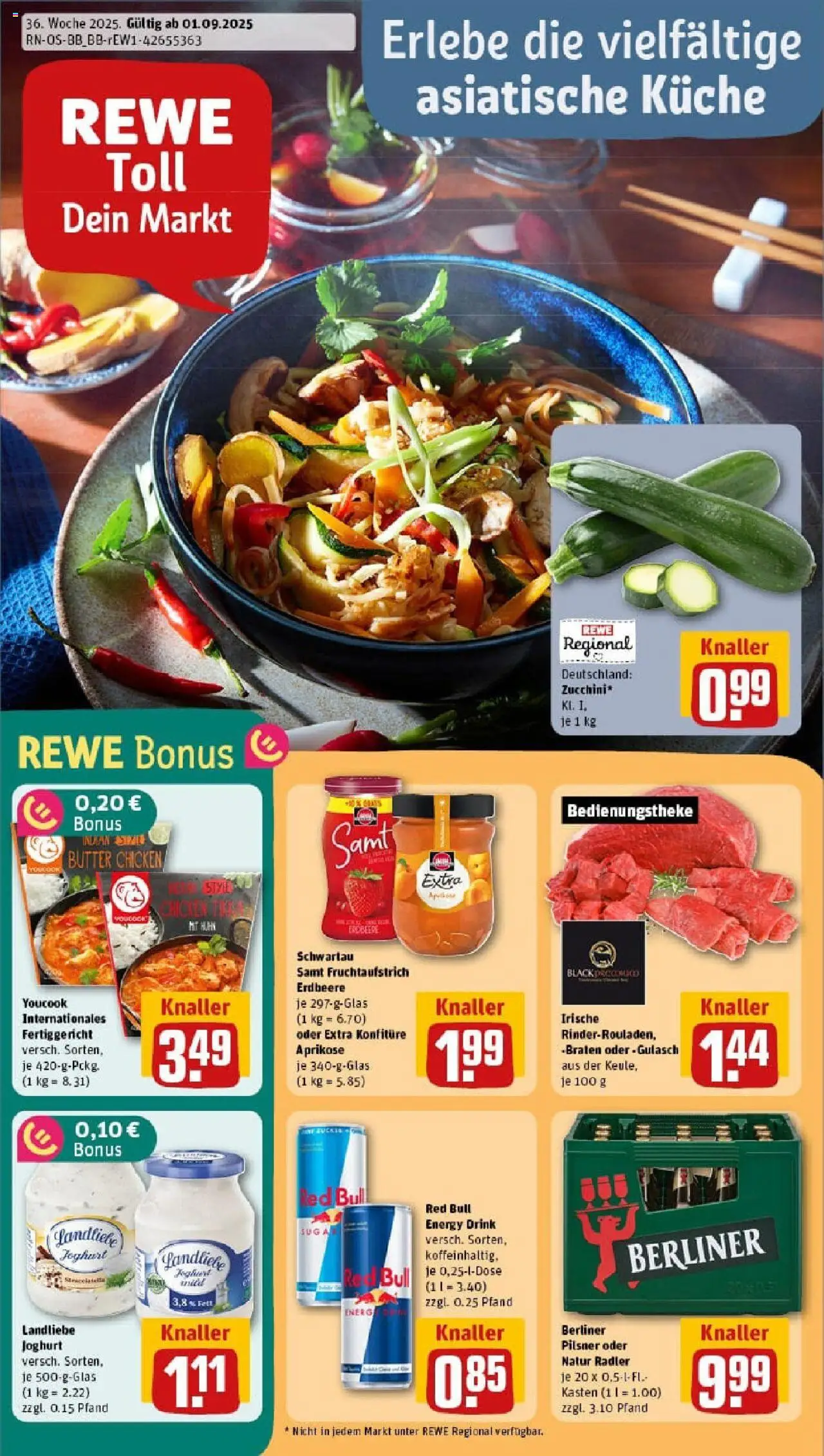 REWE Prospekt ab 01.09.2025 nächste Woche - Prospekt Berlin / Tiergarten	