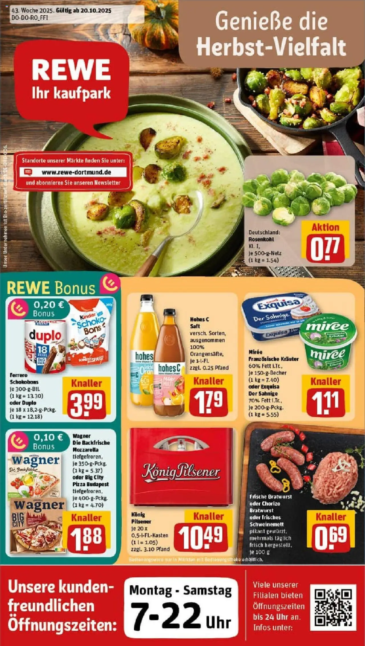 REWE Prospekt ab 19.10.2025 nächste Woche - Prospekt Hagen	