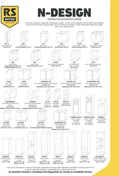 RS Bútor - N-Design elemjegyzék megtekintése, amely érvényes 2024.10.11.-től
