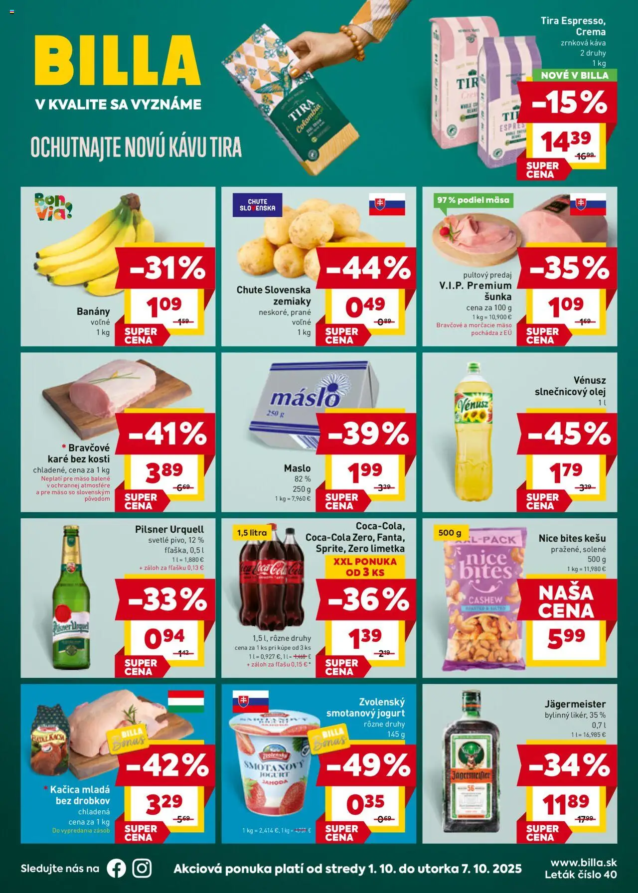 Billa leták od 01.10.2025 > Akčná ponuka online