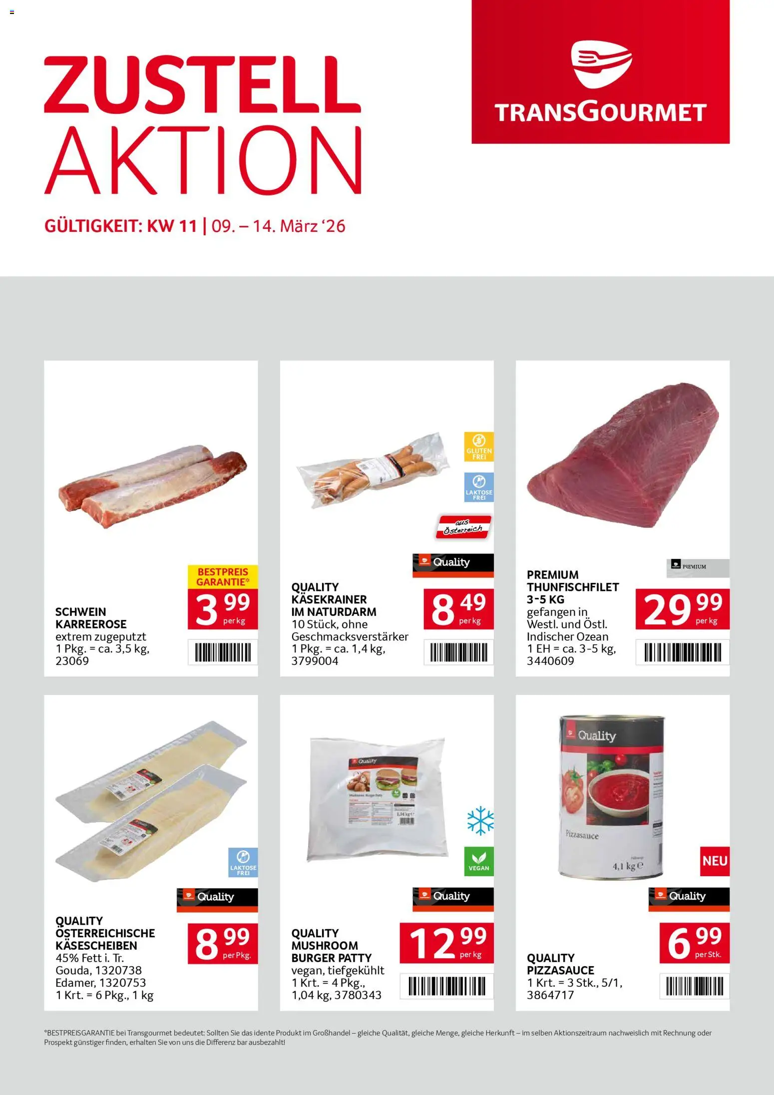 Vorschau der Angebote: Transgourmet Transgourmet Zustellaktion gültig ab 09.03.2026