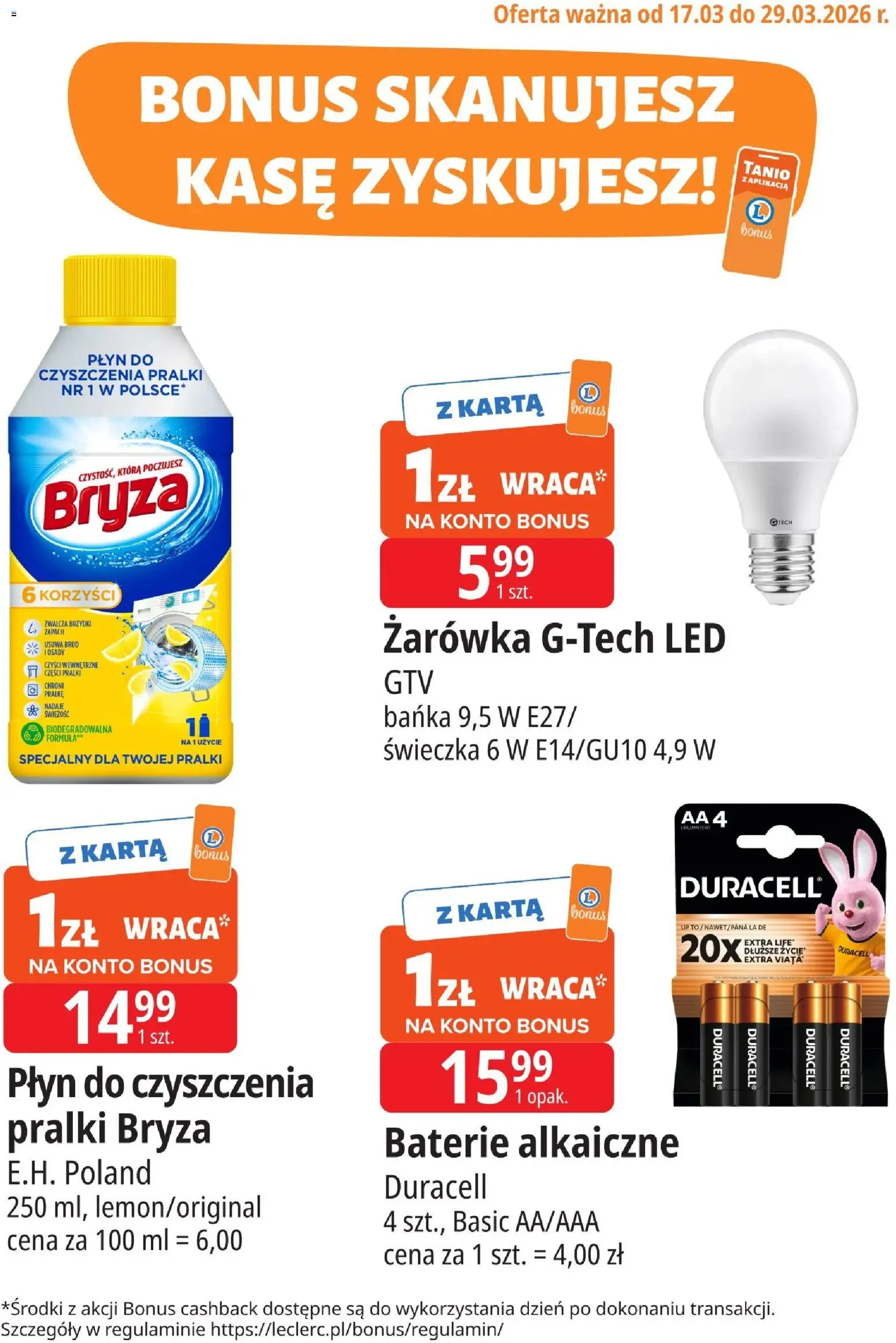 Pogląd gazetki "E.Leclerc gazetka - Zamość kupony dodatkowe" ze sklepu E.Leclerc ważnej od 17.03.2026