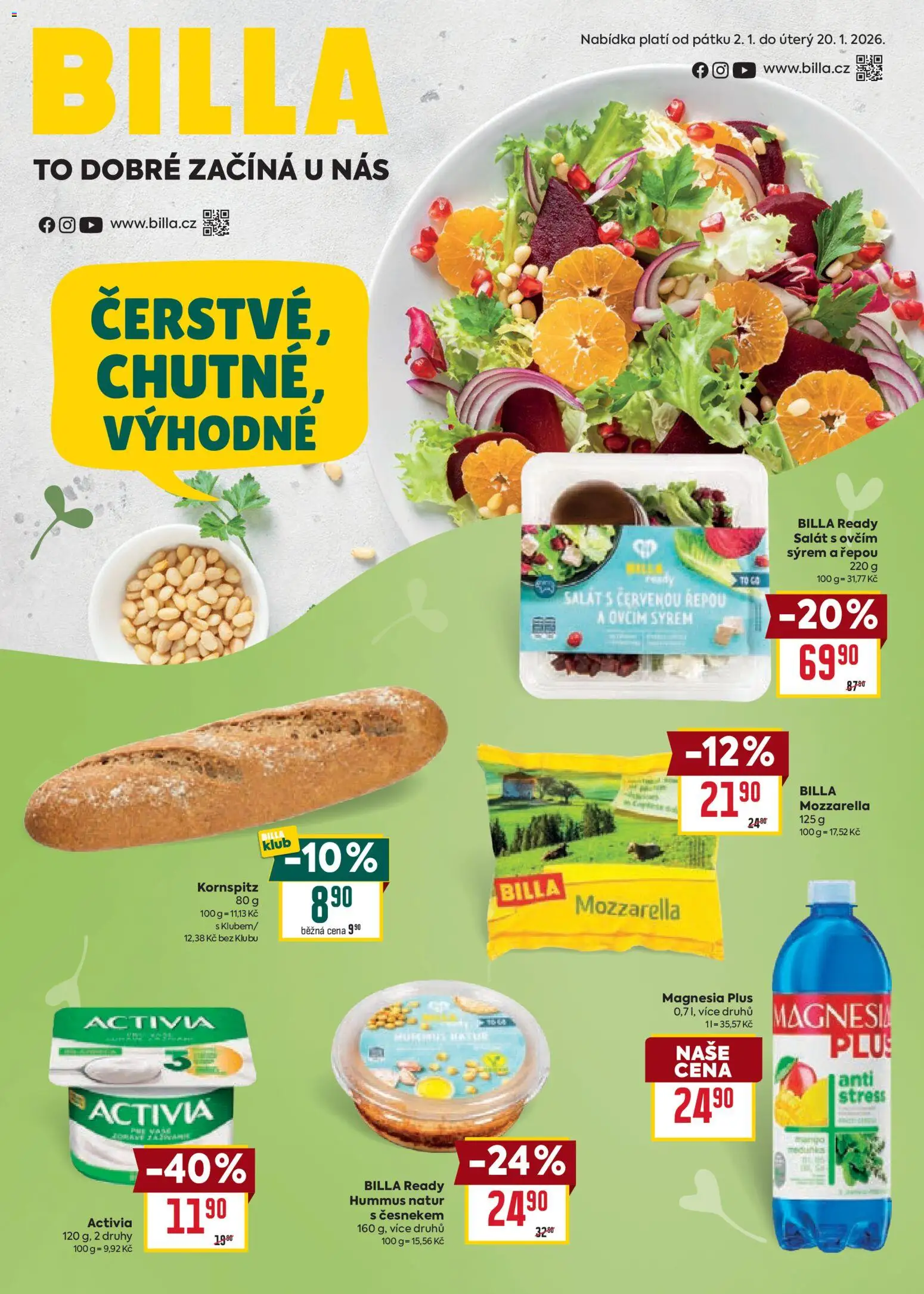 Náhled nabídky: Billa Leták - Pro vyvážený jídelníček platný od 02.01.2026