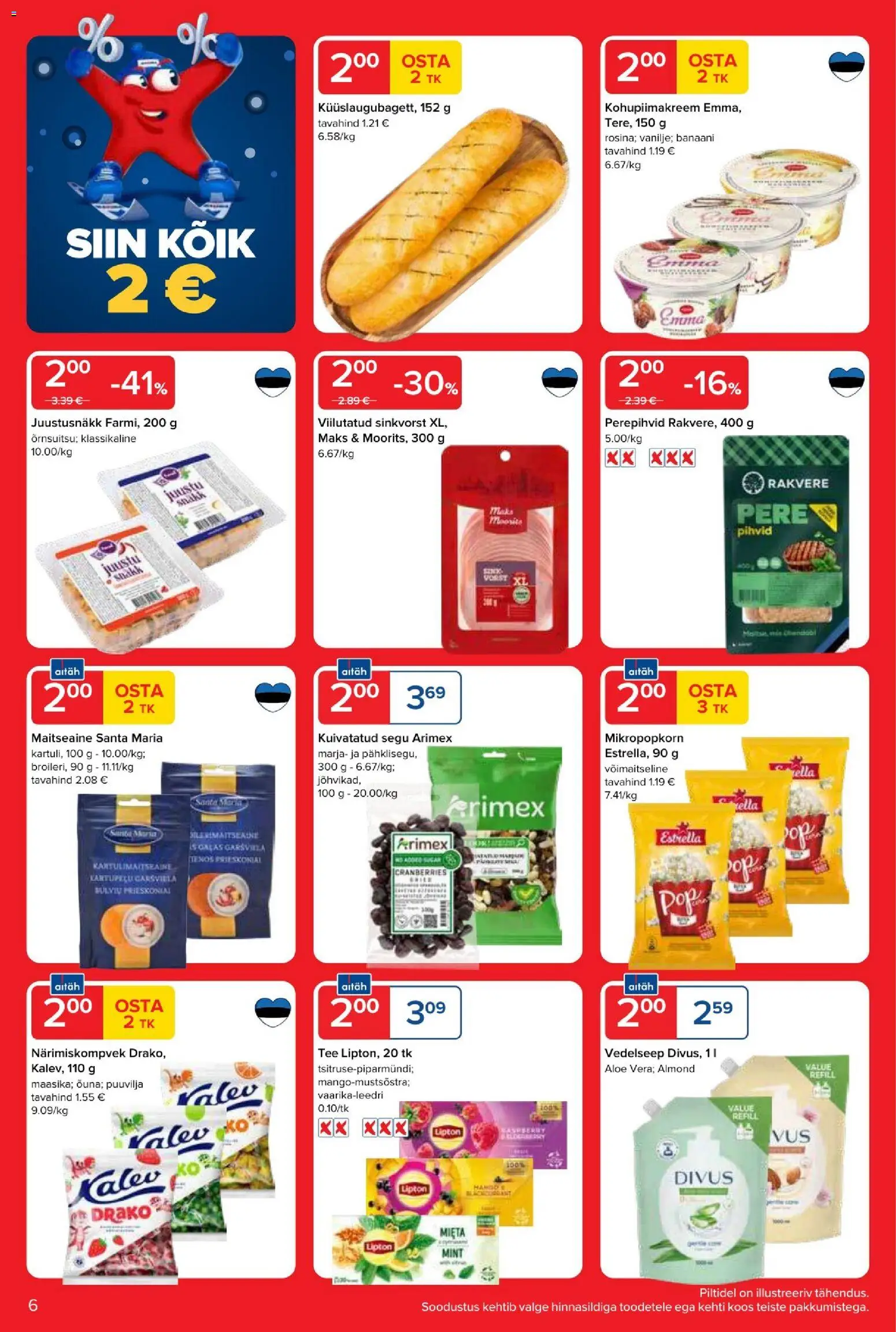 Maxima kliendilehe eelvaade alates 2026.01.06