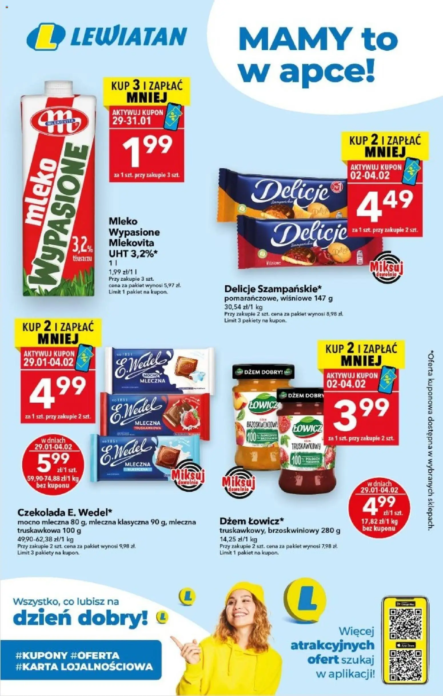 Pogląd gazetki "Mamy to w apce" ze sklepu Lewiatan ważnej od 29.01.2026