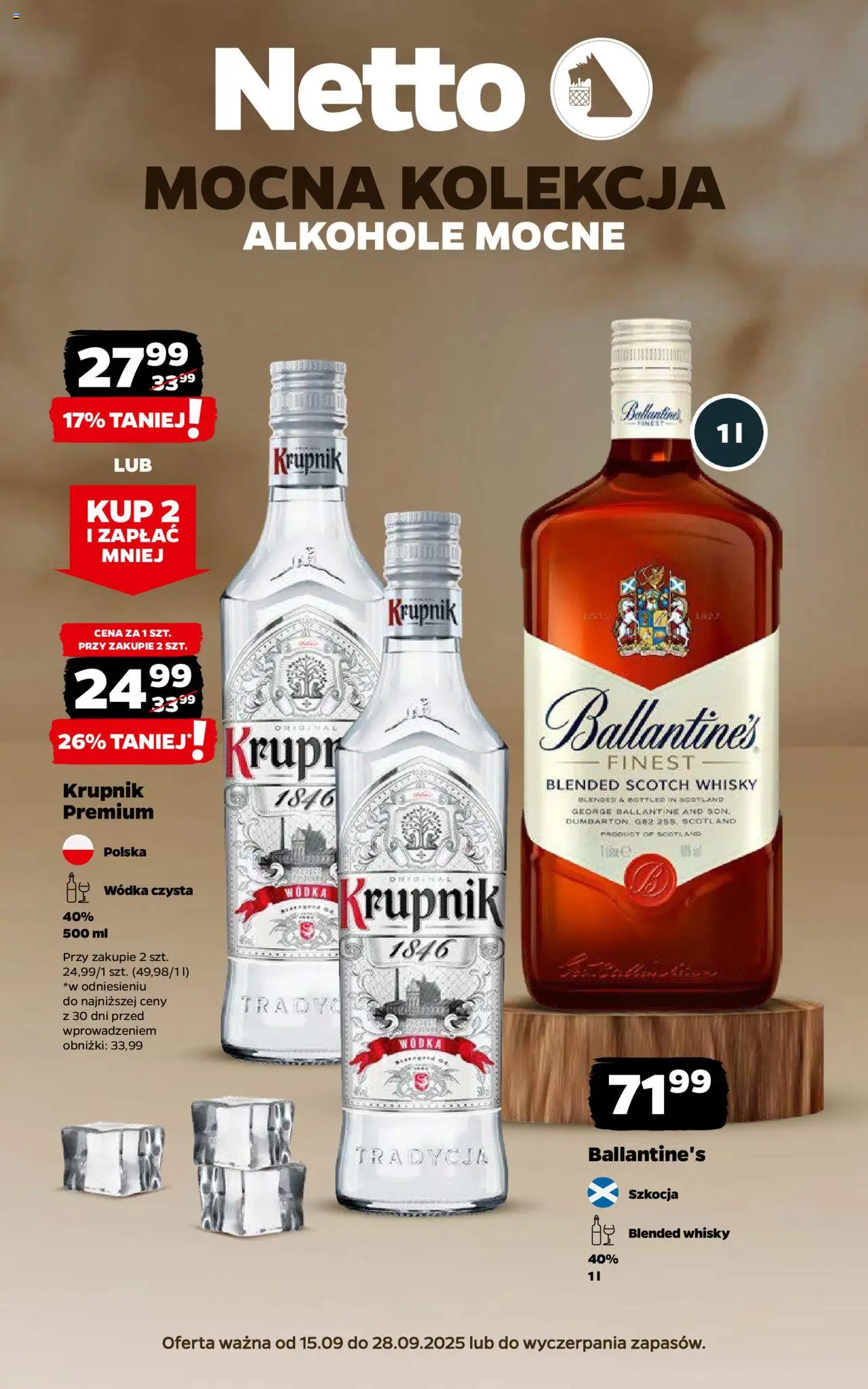 NETTO Alkohole mocne od 15.09.2025 - Nowa ulotka (PFD) - Numer strony 1