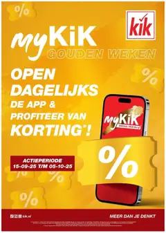 Voorbeeld van Folder open van winkel KiK geldig vanaf 14-09-2025