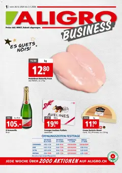 Vorschau des Merkblatts Aktionen Business Chavannes, Matran, Genf, Sitten vom Shop Aligro gültig von 26.12.2025 bis 03.01.2026